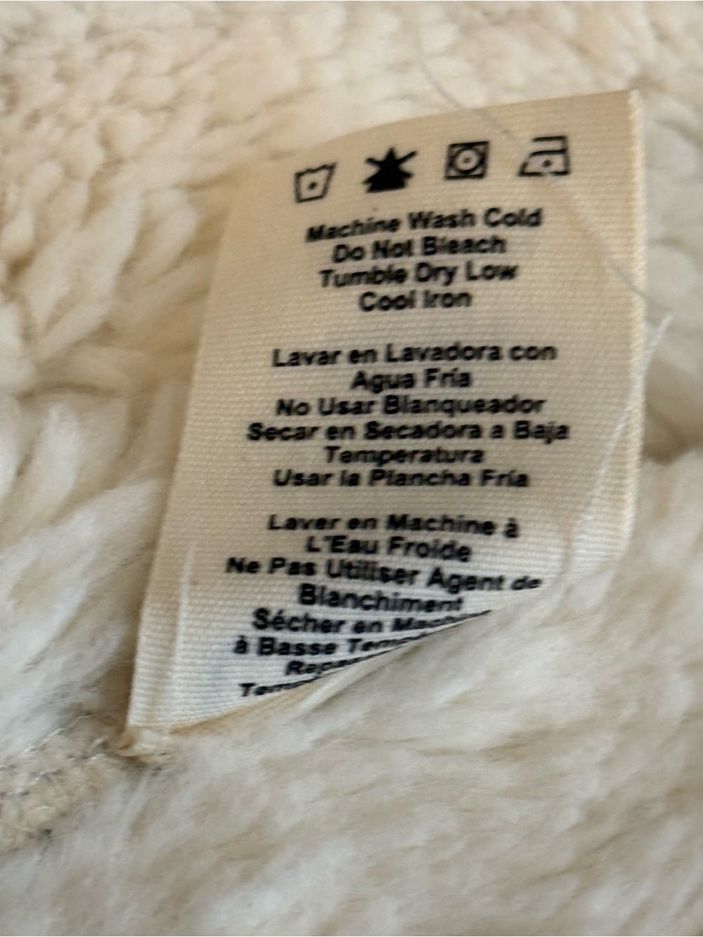 UGG Portola Cream Sherpa Hoodie Robe Size XL Soft Ivory Fleece - Picture 13 of 15